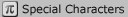 Special Characters